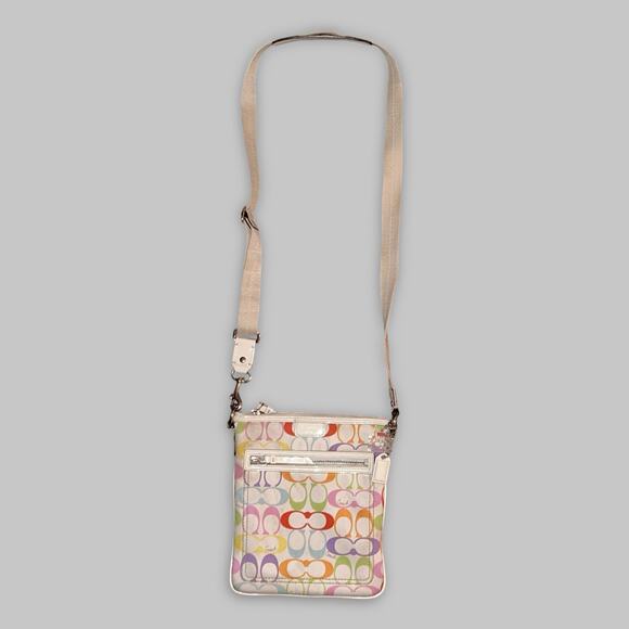 Coach Multicolor Signature Crossbody Bag – White Trim - Picture 1 of 6